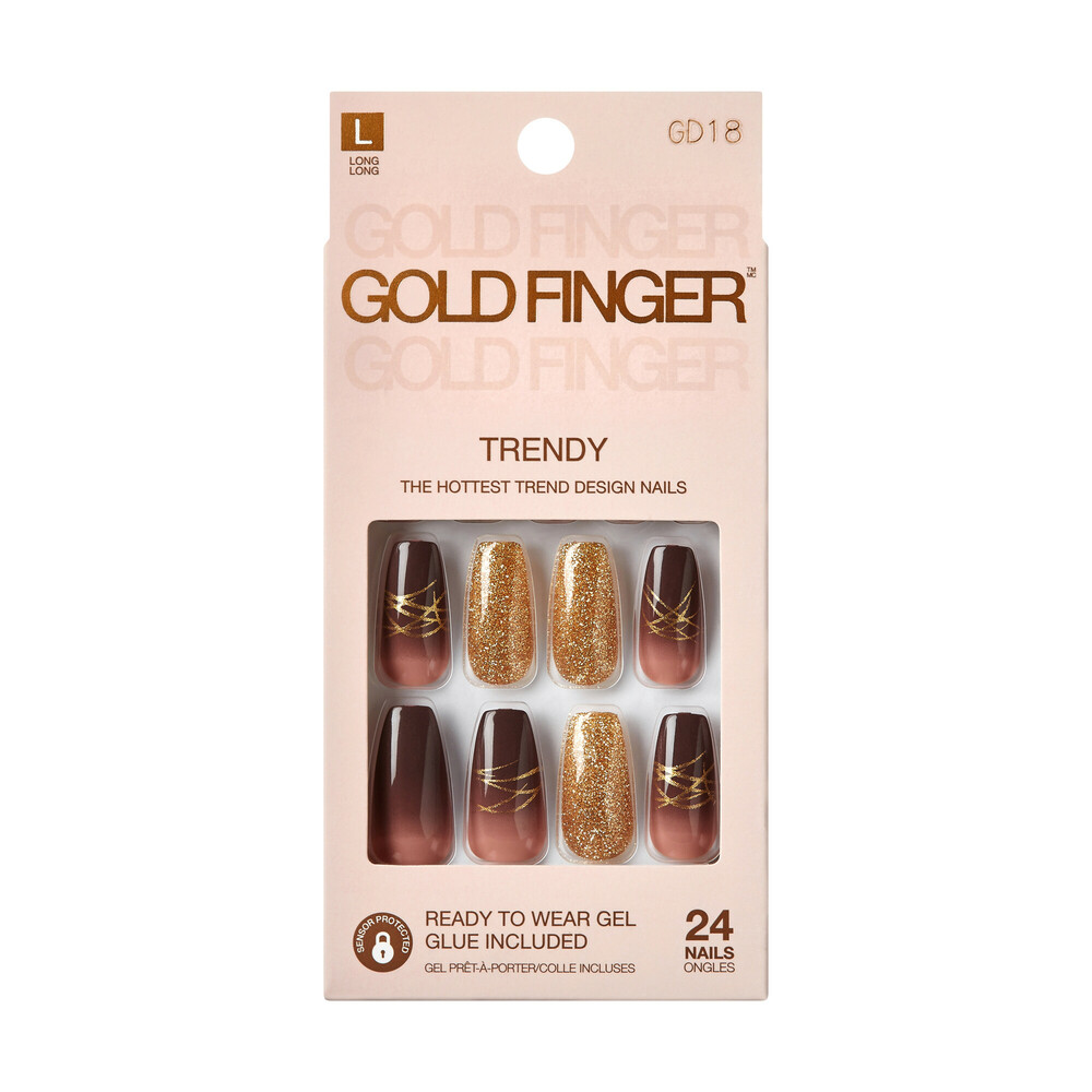 Gold Finger Trendy Nails (GD18)