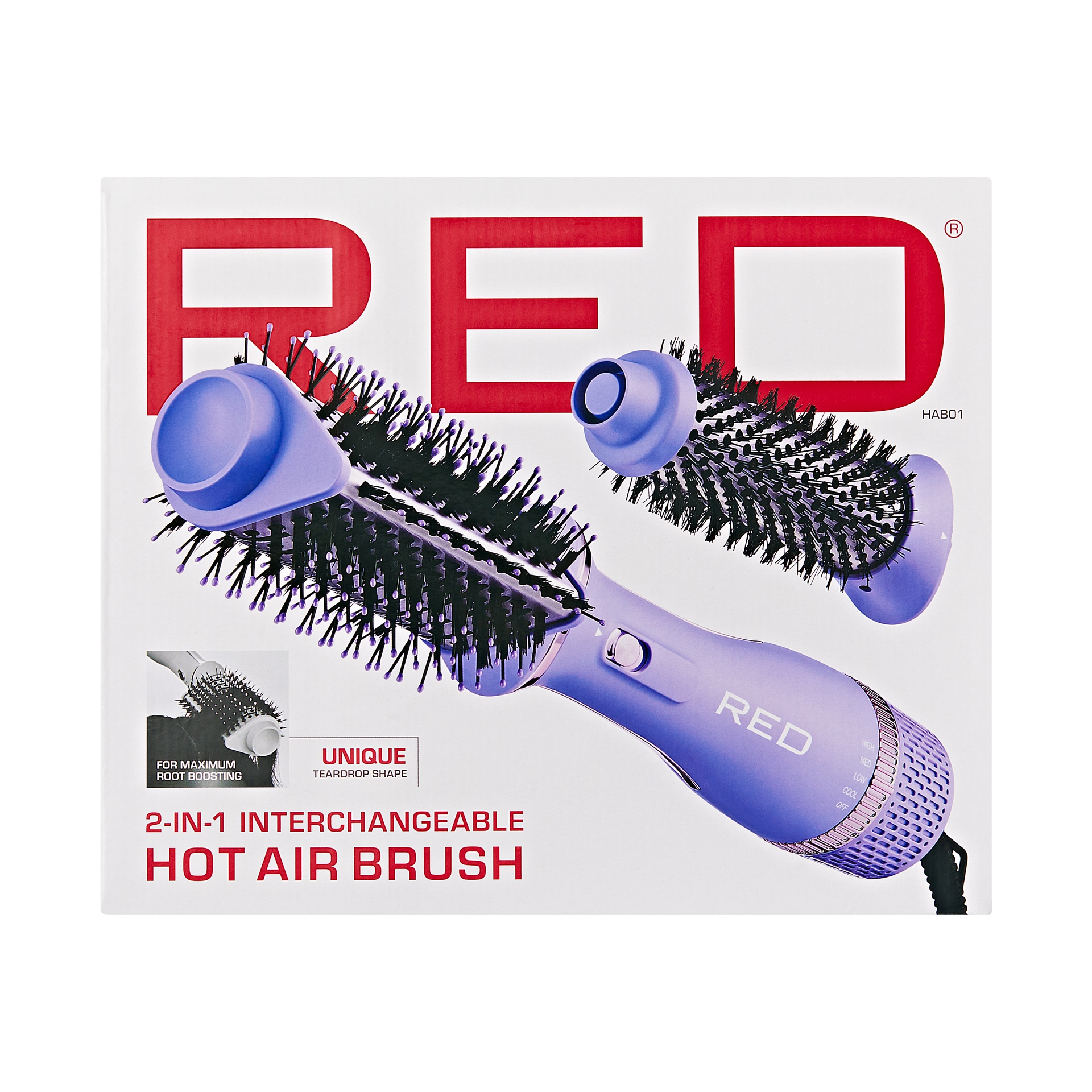 Red Electric Hot Air Brush