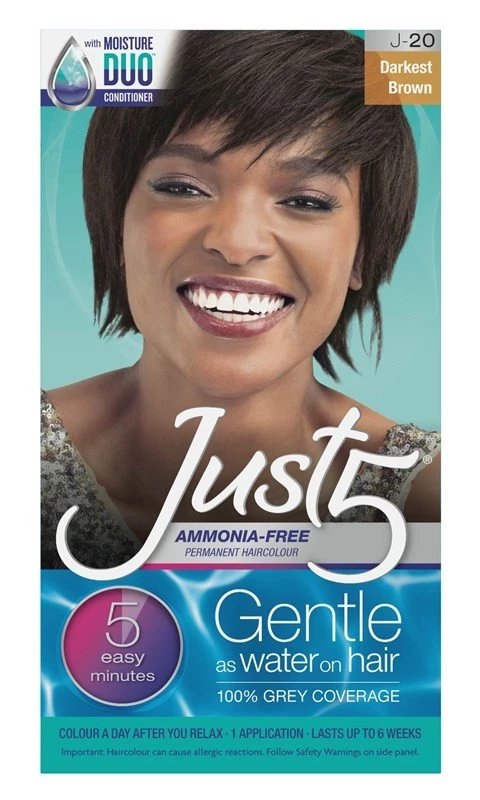 Just 5 Hair Color J-20 Darkest Brown Kit