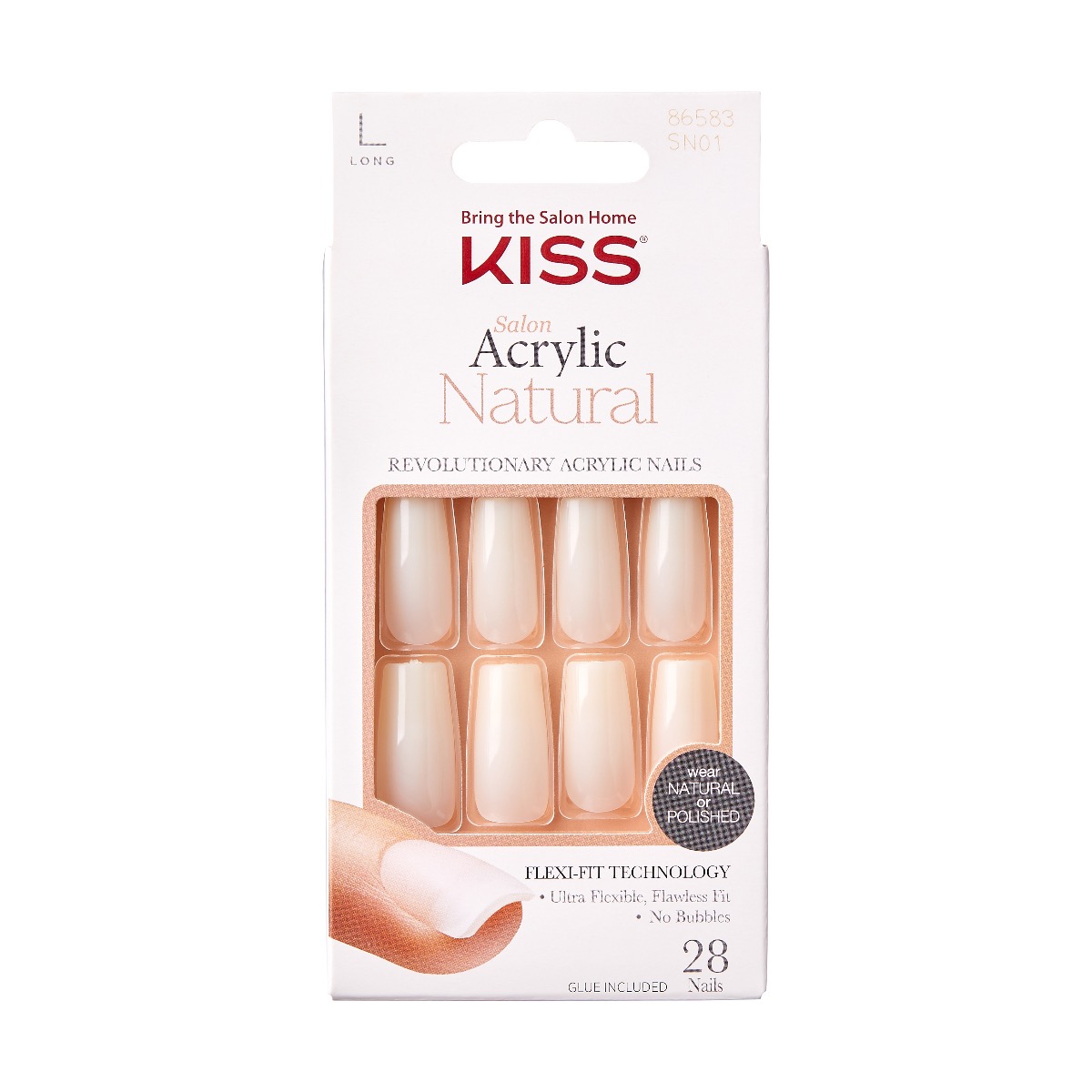 Kiss Salon Acrylic Natural Nails (28ct)