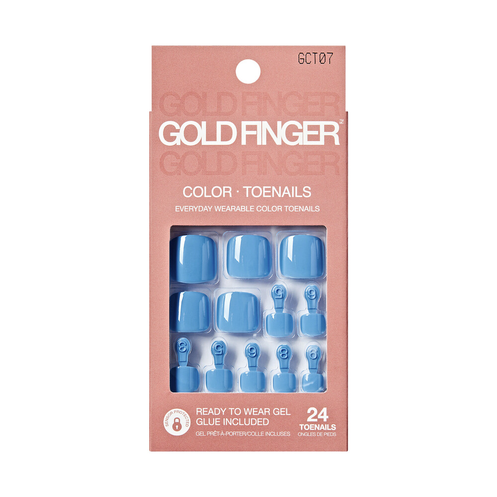Kiss GF Blue Toe Nails