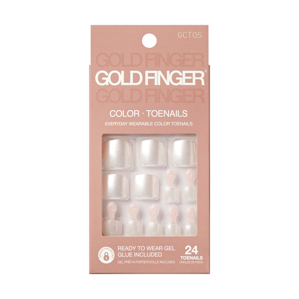 Kiss GF Pearl White Toe Nails
