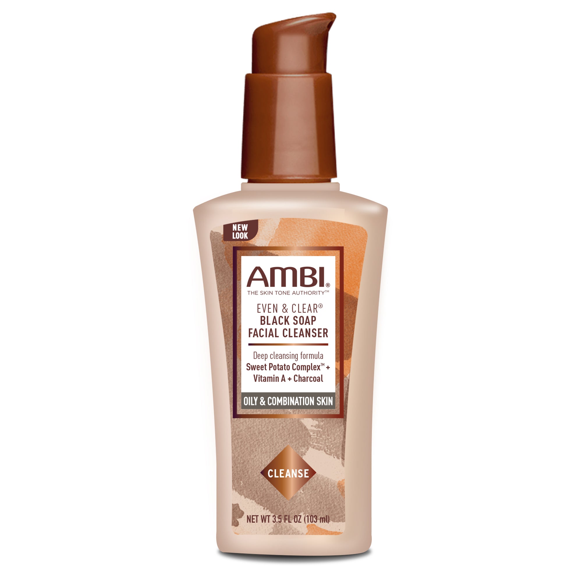 Ambi Even & Clear Black Soap Facial Cleanser with Charcoal 3.5oz