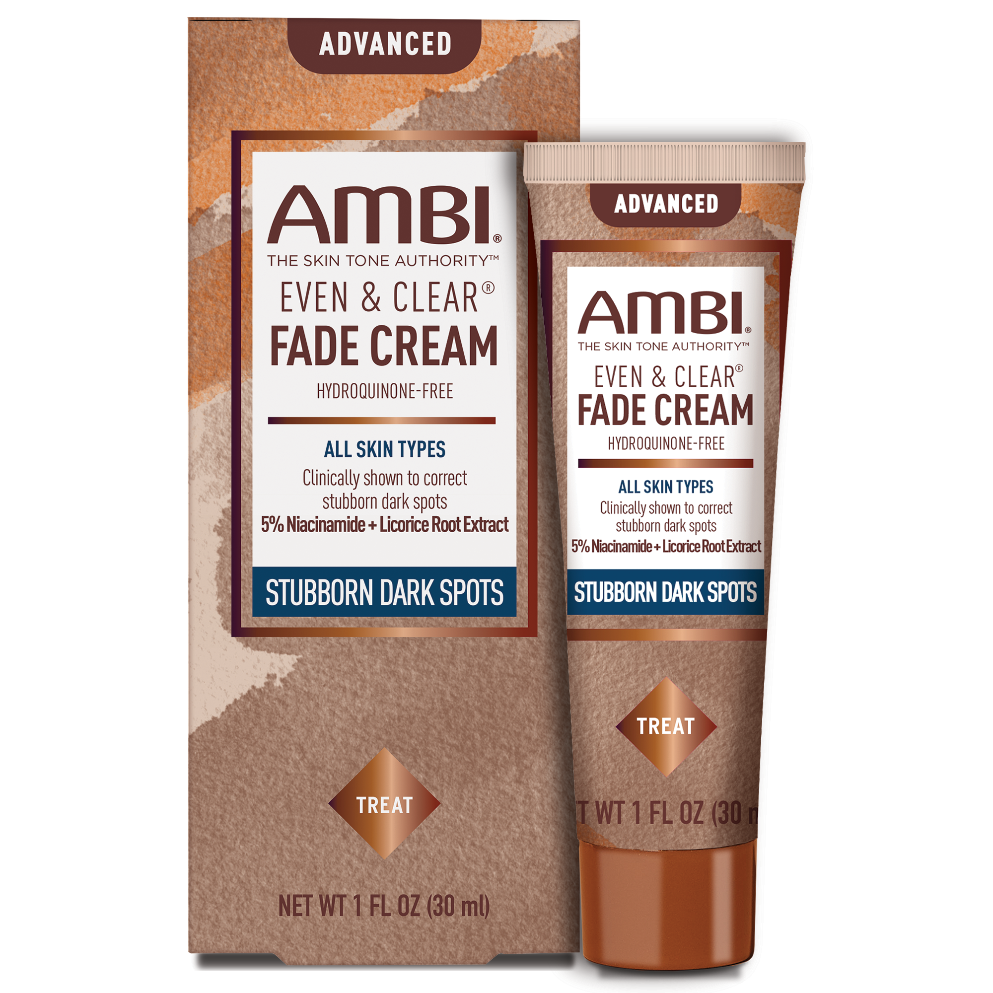 Ambi Even & Clear Advanced Fade Cream Hydroquinone-Free 1oz