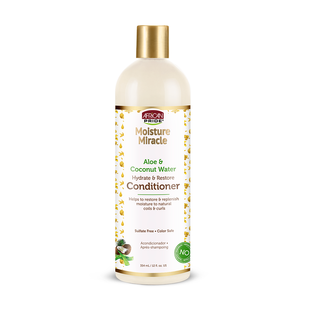 African Pride Moisture Miracle Aloe & Coconut Water Conditioner 12oz