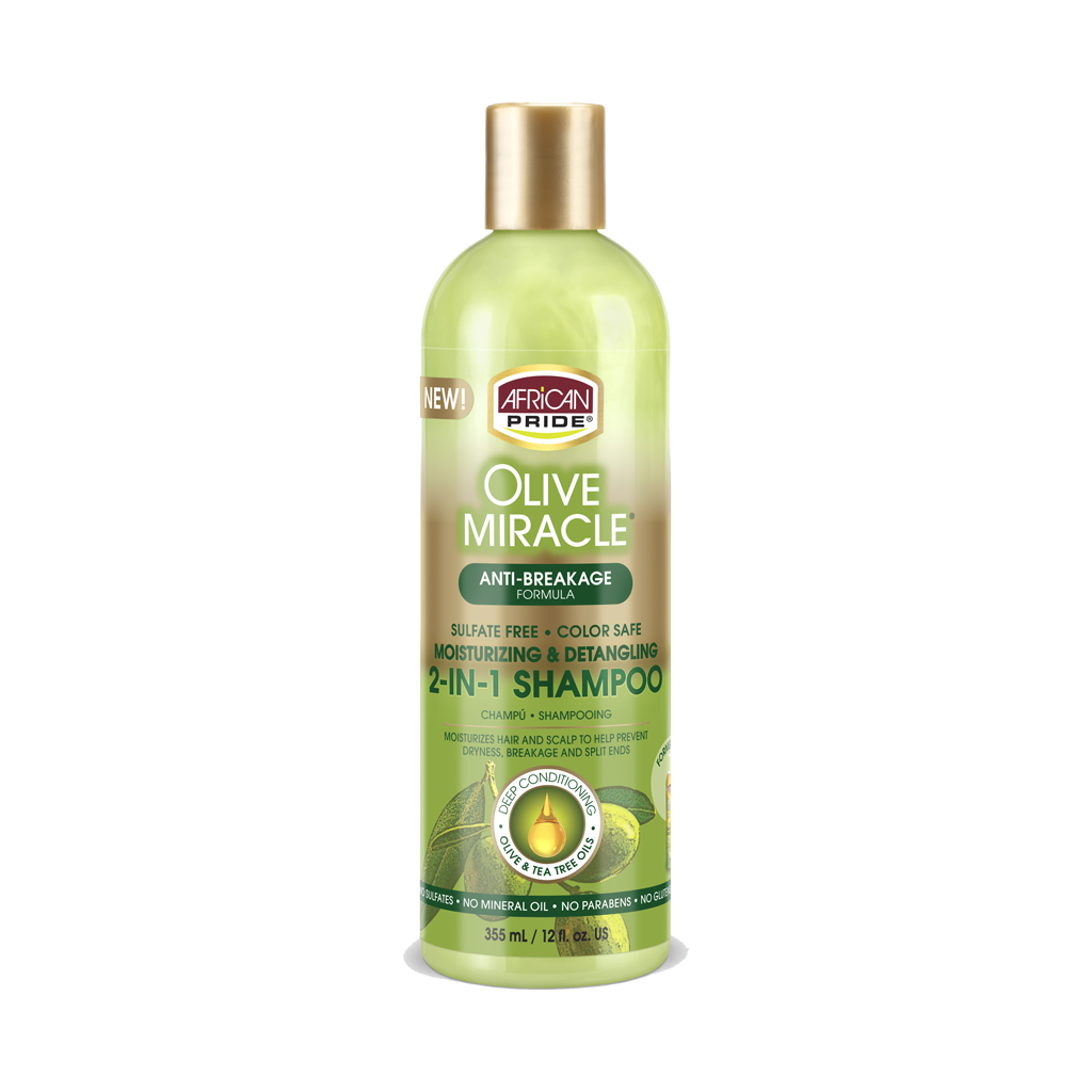 African Pride Olive Miracle 2-in-1 Shampoo & Conditioner 12oz