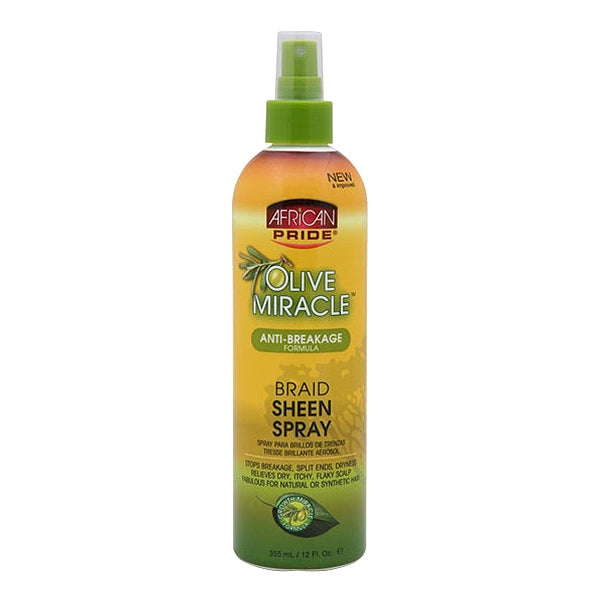 African Pride Olive Miracle Braid Sheen Spray 12oz