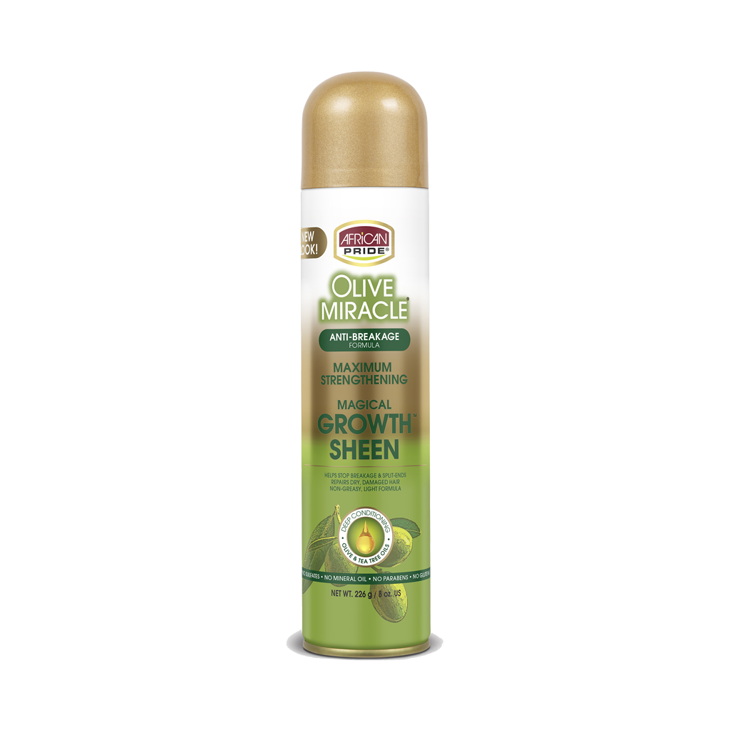 African Pride Olive Miracle Growth Sheen Spray 8oz
