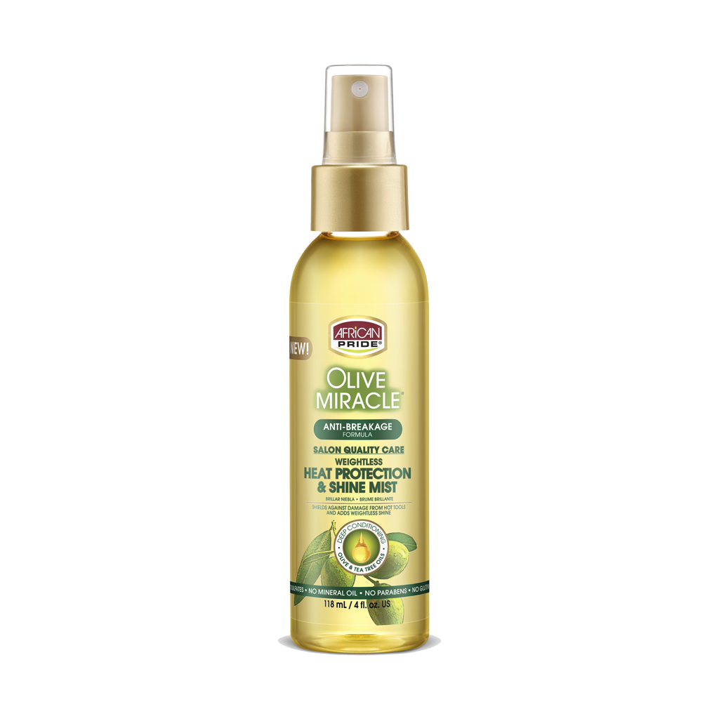 African Pride Olive Miracle Heat Protection & Shine Mist 4oz