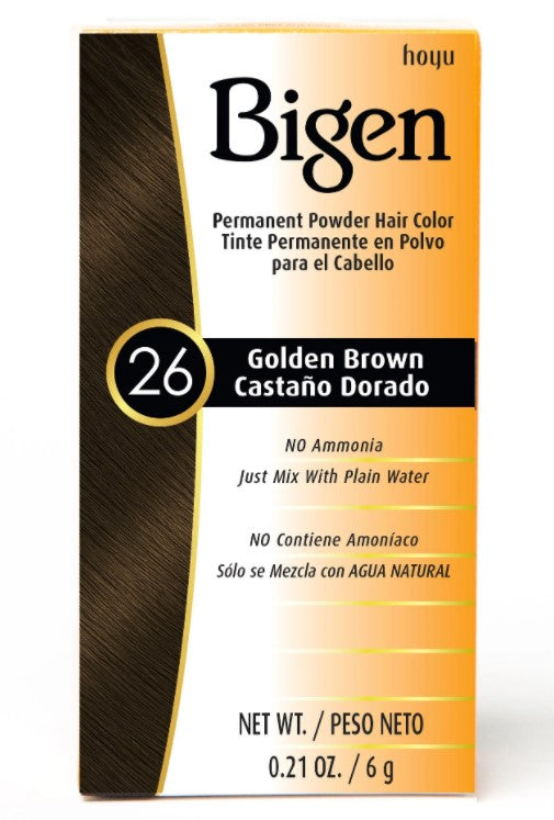 Bigen Permanent Powder Hair Color 26 Golden Brown 0.21oz