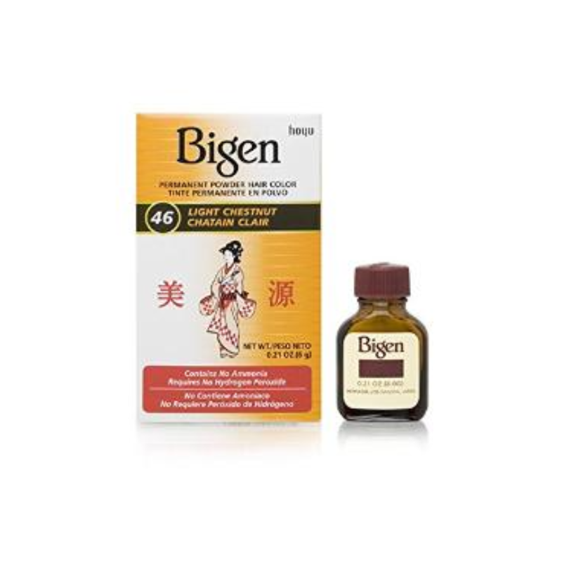 Bigen Permanent Powder Hair Color 46 Light Chestnut 0.21oz