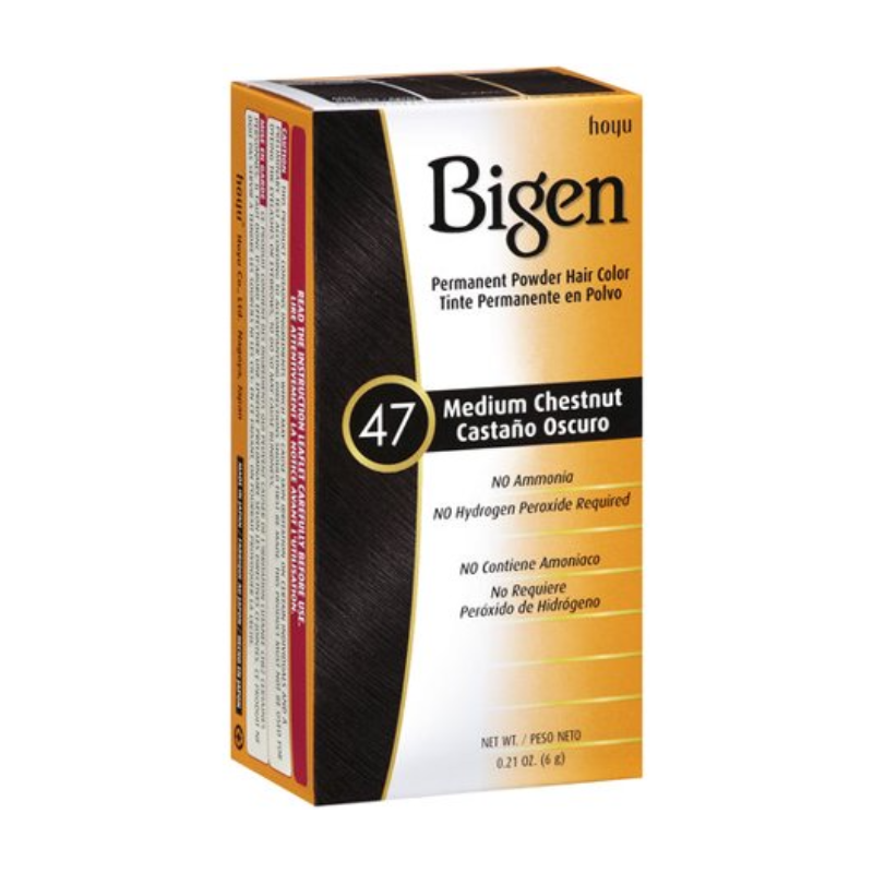 Bigen Permanent Powder Hair Color 47 Medium Chestnut 0.21oz