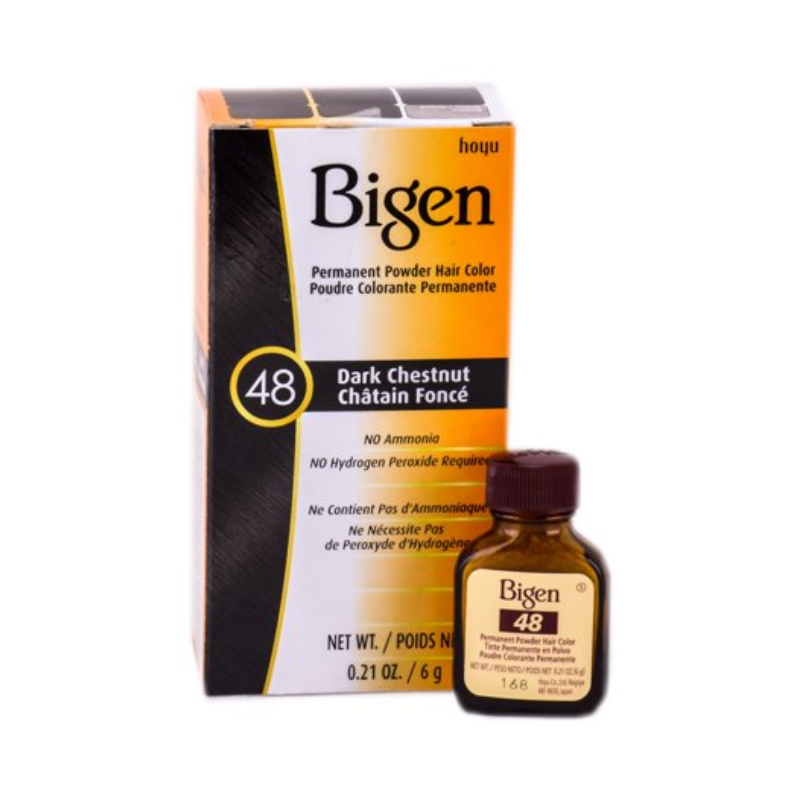 Bigen Permanent Powder Hair Color 48 Dark Chestnut 0.21oz