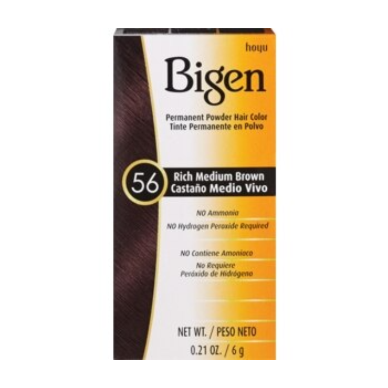 Bigen Permanent Powder Hair Color 56 Rich Medium Brown 0.21oz