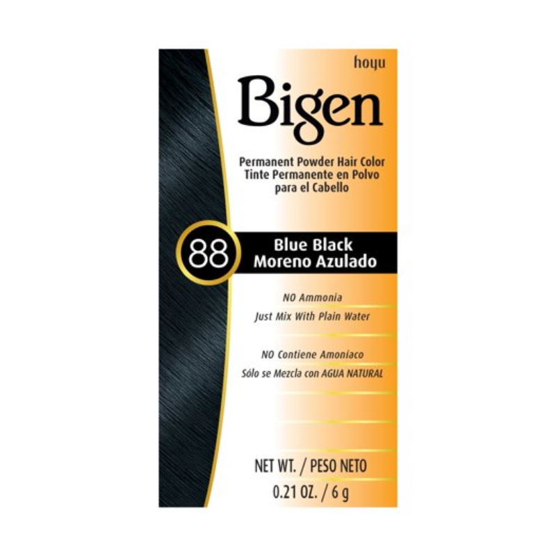 Bigen Permanent Powder Hair Color 88 Blue Black 0.21oz
