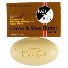 Black & White Genuine Cocoa & Shea Butter Soap 6oz