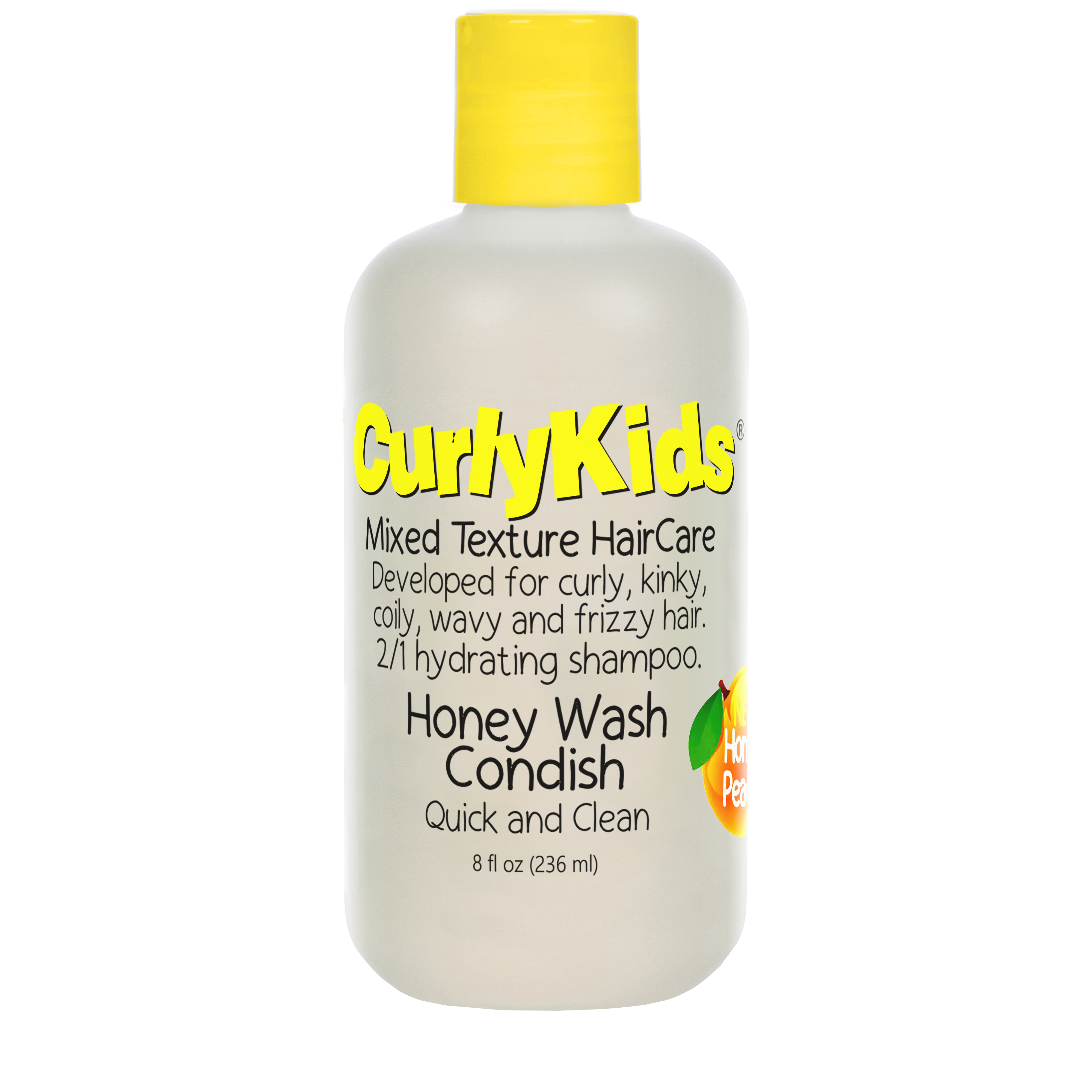 CurlyKids Honey Wash Condish 2-N-1 Shampoo 8oz