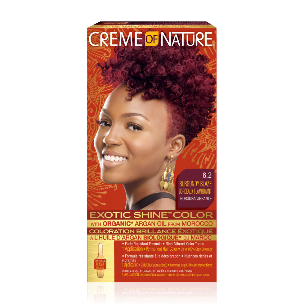 Creme of Nature Exotic Shine Hair Color 6.2 Burgundy Blaze Kit