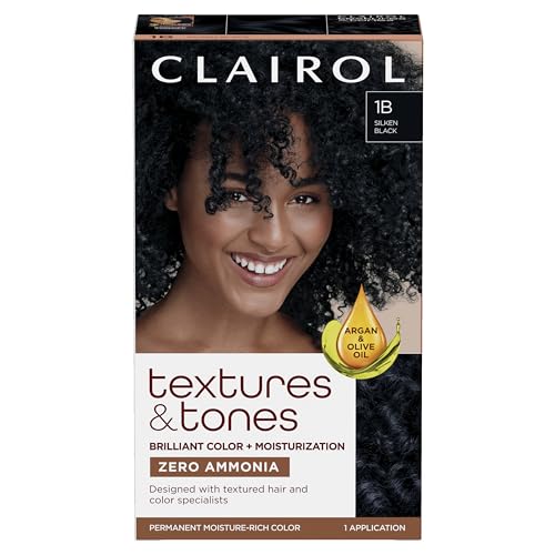Clairol Textures & Tones 1B Silken Black Kit