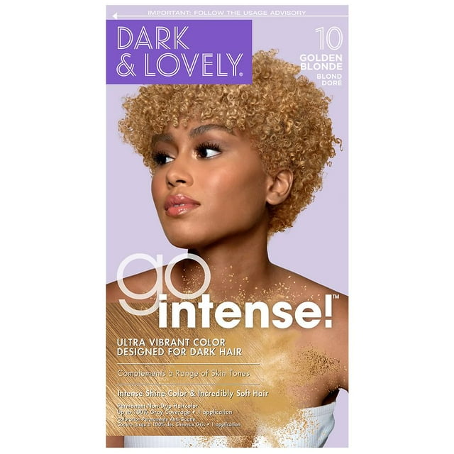 Dark & Lovely Go Intense Hair Color #10 Golden Blonde Kit