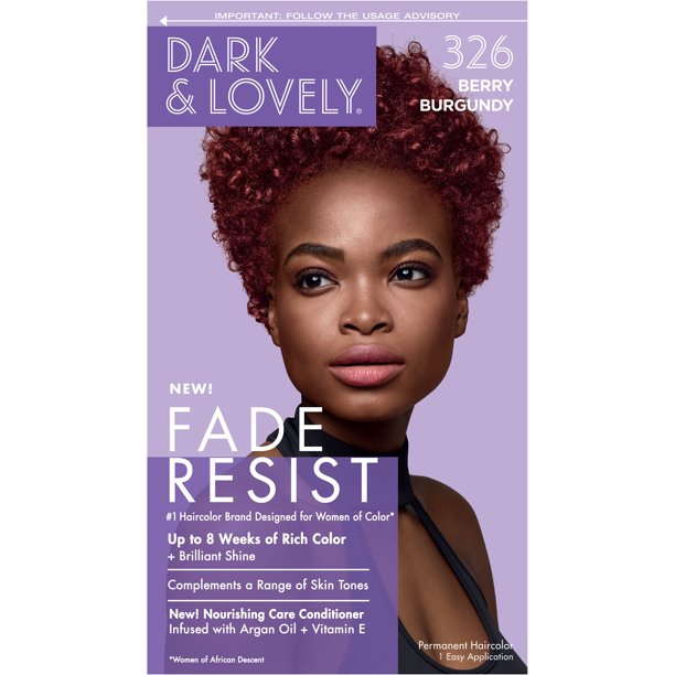 Dark & Lovely Fade Resist Hair Color #326 Berry Burgundy Kit