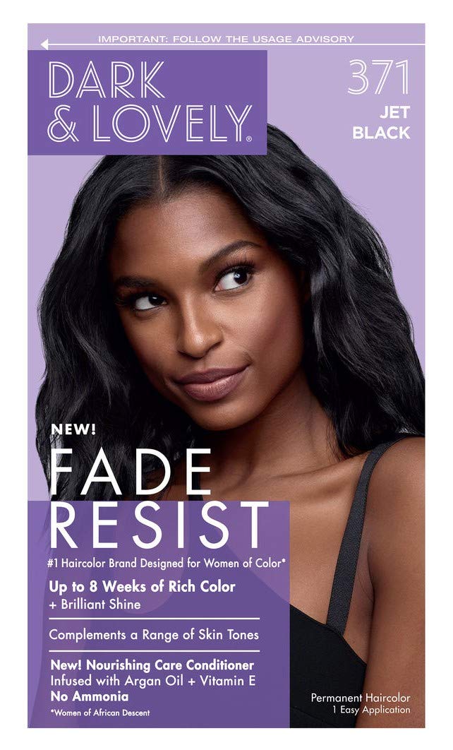 Dark & Lovely Fade Resist Hair Color #371 Jet Black Kit