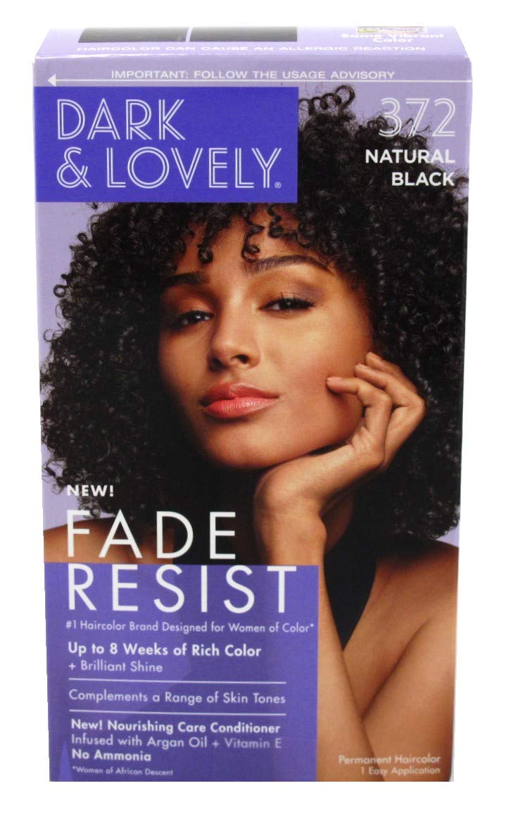 Dark & Lovely Fade Resist Hair Color #372 Natural Black Kit
