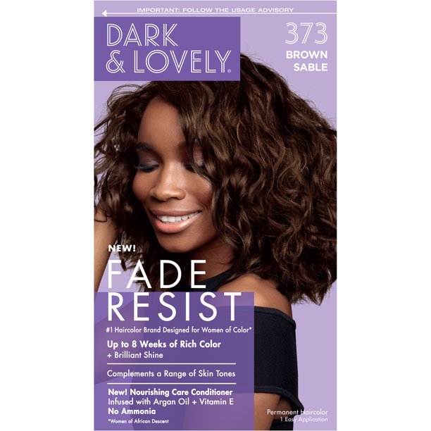 Dark & Lovely Fade Resist Hair Color #373 Brown Sable Kit
