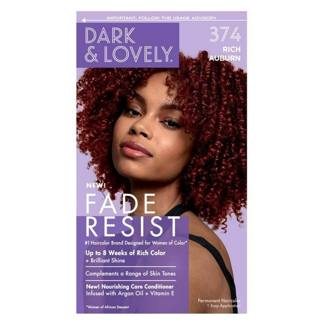 Dark & Lovely Fade Resist Hair Color #374 Rich Auburn Kit