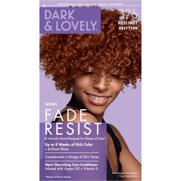 Dark & Lovely Fade Resist Hair Color #376 Red Hot Rhythm Kit