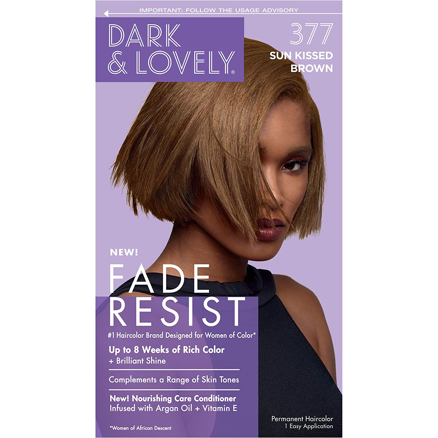 Dark & Lovely Fade Resist Hair Color #377 Sun Kissed Brown Kit