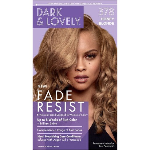 Dark & Lovely Fade Resist Hair Color #378 Honey Blonde Kit