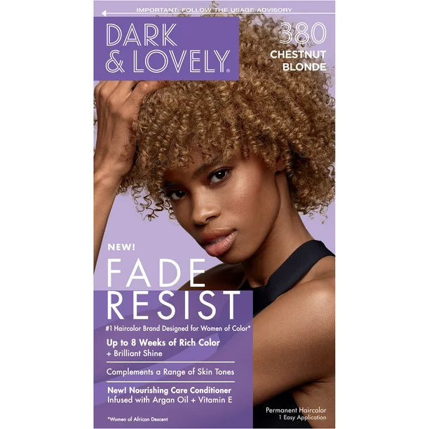 Dark & Lovely Fade Resist Hair Color #380 Chestnut Blonde Kit
