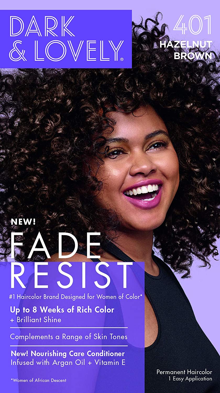 Dark & Lovely Fade Resist Hair Color #401 Hazelnut Brown Kit