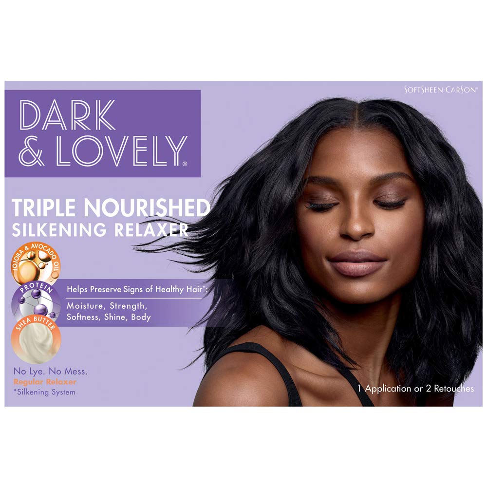 Dark & Lovely Triple Nourished Silkening No-Lye Relaxer Kit - Regular