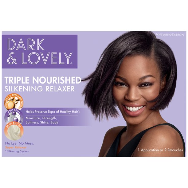 Dark & Lovely Triple Nourished Silkening No-Lye Relaxer Kit - Super