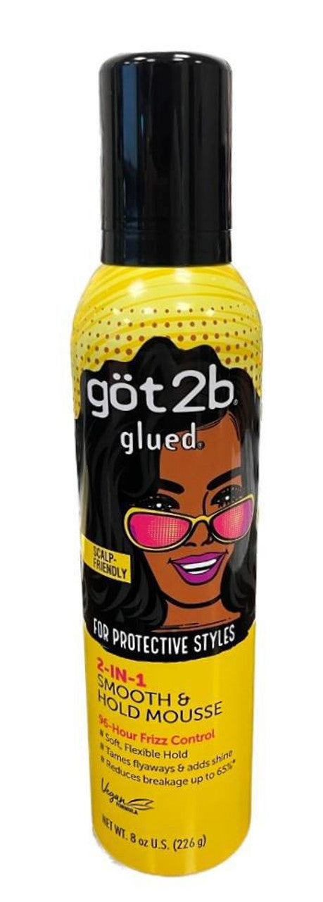 got2b Glued Protective Styles 2-in-1 Smooth & Hold Mousse 8oz