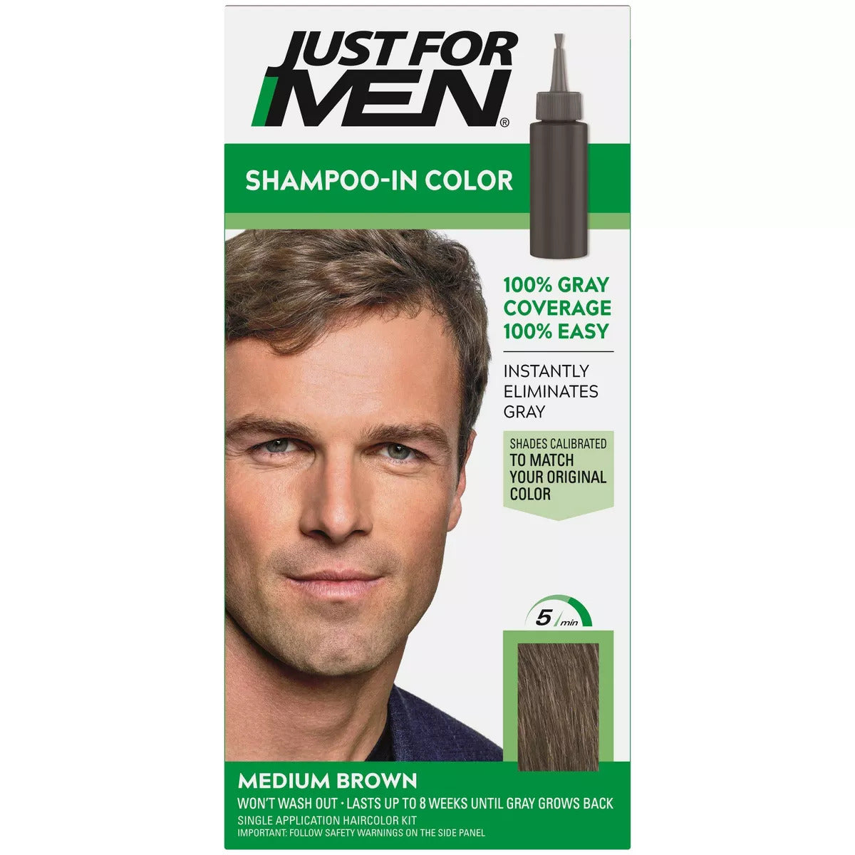 Just For Men Hair Color H-35 Medium Brown Kit