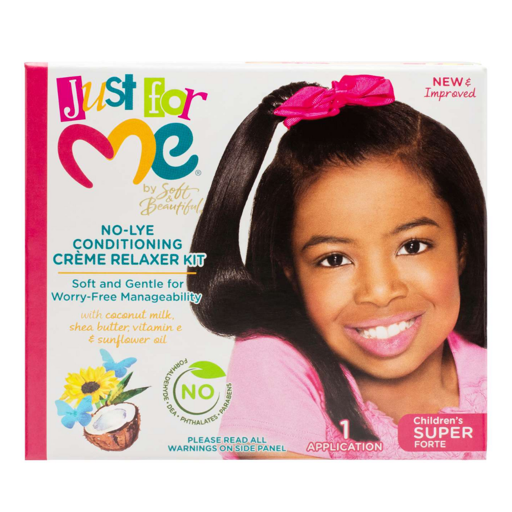 Just For Me No-Lye Conditioning Creme Relaxer Kit Super
