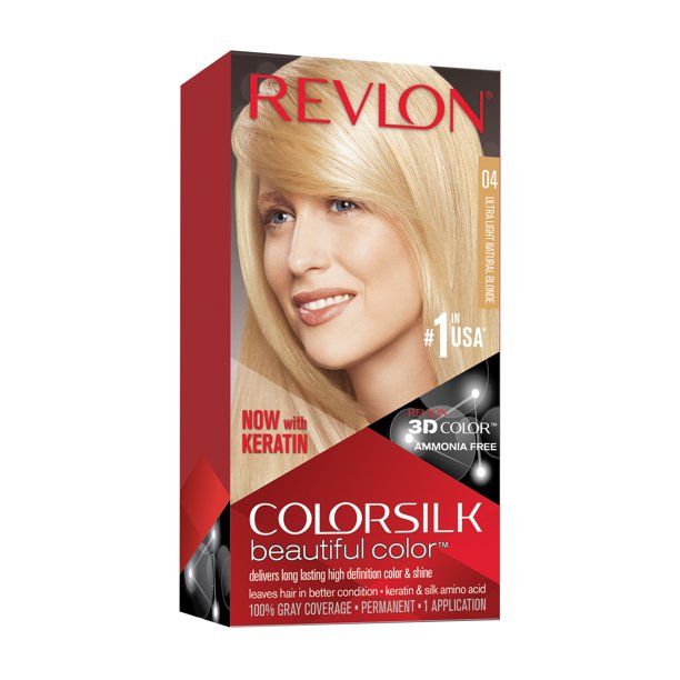 Revlon ColorSilk Hair Color #04 Ultra Light Natural Blonde KIT