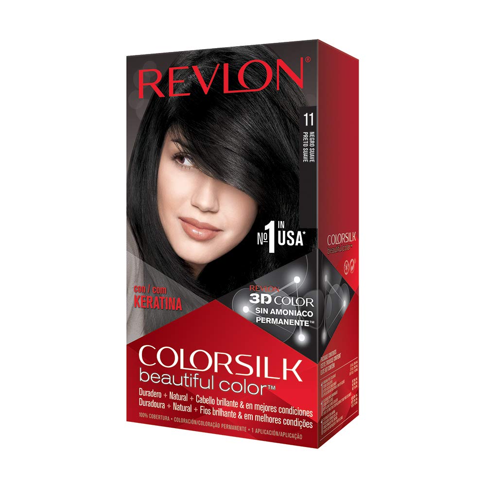 Revlon ColorSilk Hair Color #11 Soft Black KIT