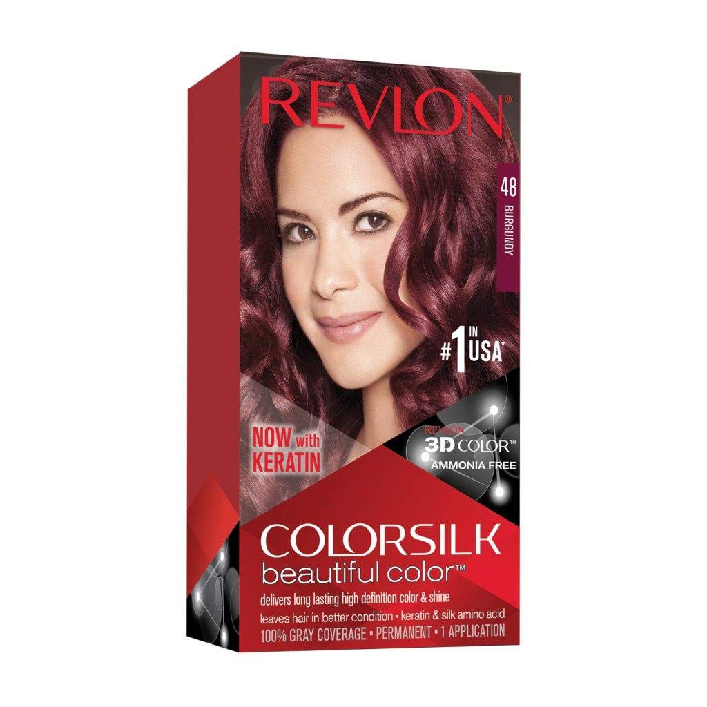 Revlon ColorSilk Hair Color #48 Burgundy KIT