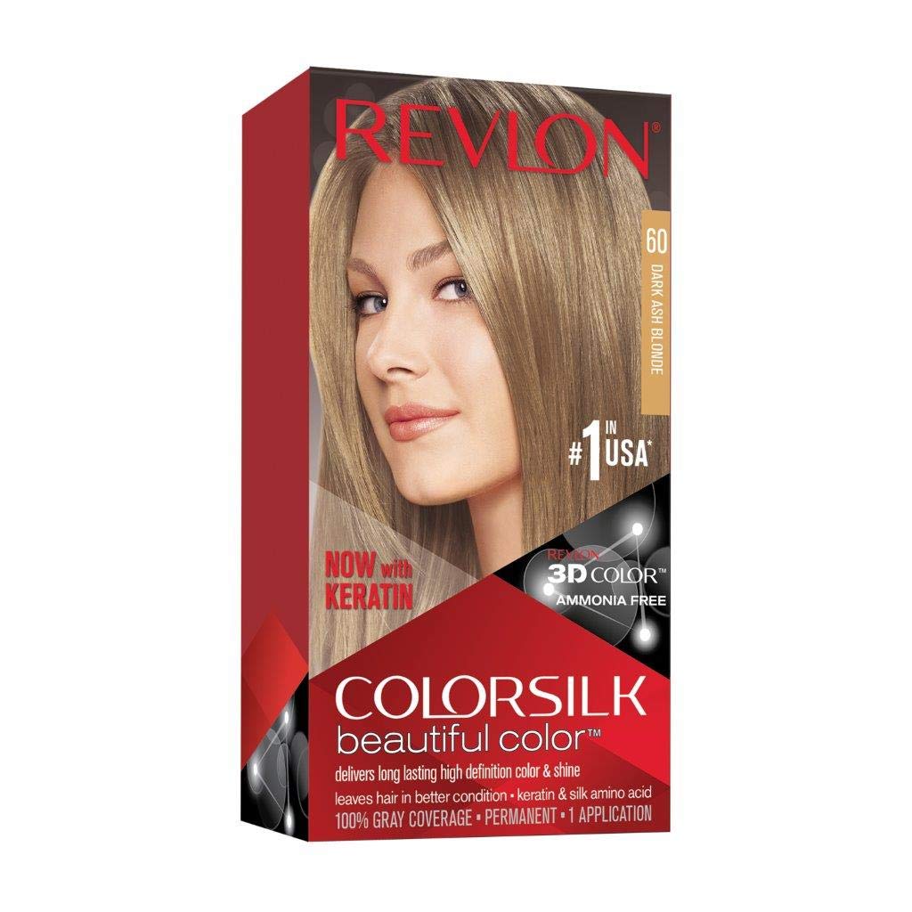 Revlon ColorSilk Hair Color #60 Dark Ash Blonde KIT