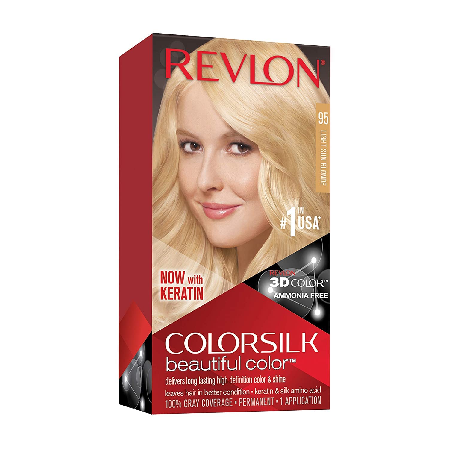 Revlon ColorSilk Hair Color #95 Light Sun Blonde KIT