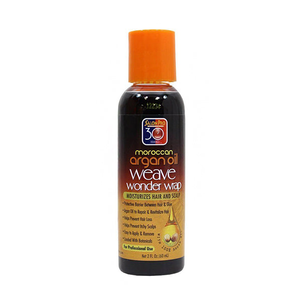 Salon Pro 30 Sec Moroccan Argan Oil Weave Wonder Wrap Black 2oz
