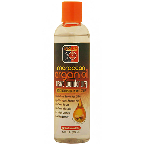 Salon Pro 30 Sec Moroccan Argan Oil Weave Wonder Wrap Clear 8oz