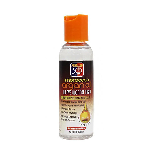Salon Pro 30 Sec Moroccan Argan Oil Weave Wonder Wrap Clear 2oz